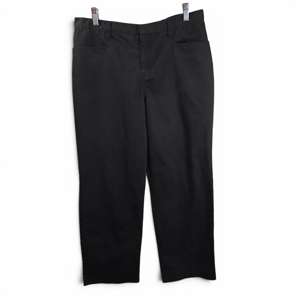 Classroom School Uniform Pants Boys Size 16.5 Black Excellent Half-Elastic Waist